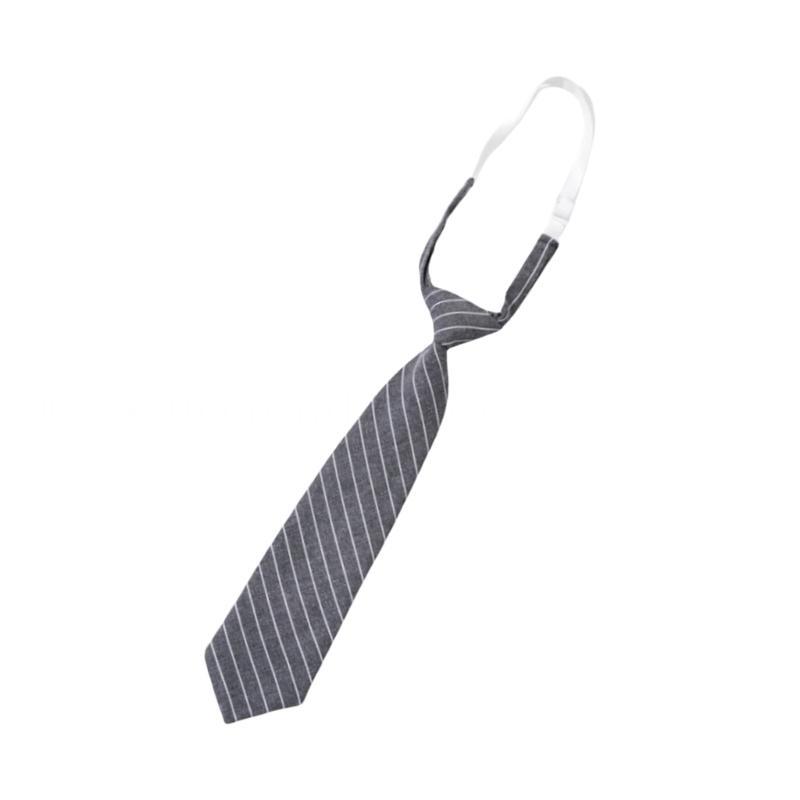 Men Accessories Look - 39BD ลายสำหรับผู้หญิงปรับชุดนักเรียน Pre ผูกเน็คไทสีดำ