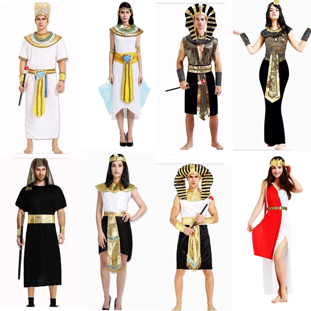 Men Accessories Egypt - ชุดแฟนซีฟาโรห์อียิปต์โบราณสำหรับผู้ชายและผู้หญิง สไตล์กรีก ชุดคอสเพลย์สำหรับงานเลี้ยงแฟนซีและอุปกรณ์เสริม