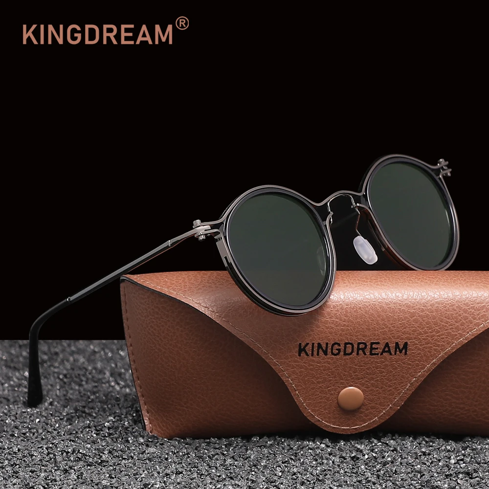Men'S Vacation Accessories - KINGDREAM แว่นกันแดดทรงกลมขนาดเล็กแบบคลาสสิกสำหรับผู้ชาย UV400 อุปกรณ์เสริมแว่นตาผู้หญิง