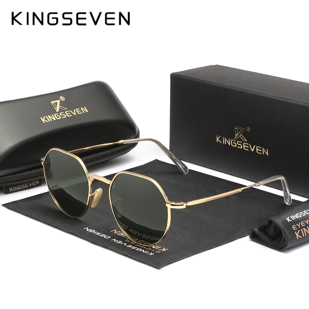 Men'S Vacation Accessories - KINGSEVEN แฟชั่นการออกแบบแว่นกันแดดผู้ชายโพลาไรซ์ผู้หญิงสแควร์กรอบโลหะผสม UVA และ B ป้องกันแว่นตาอุปกรณ์เสริม