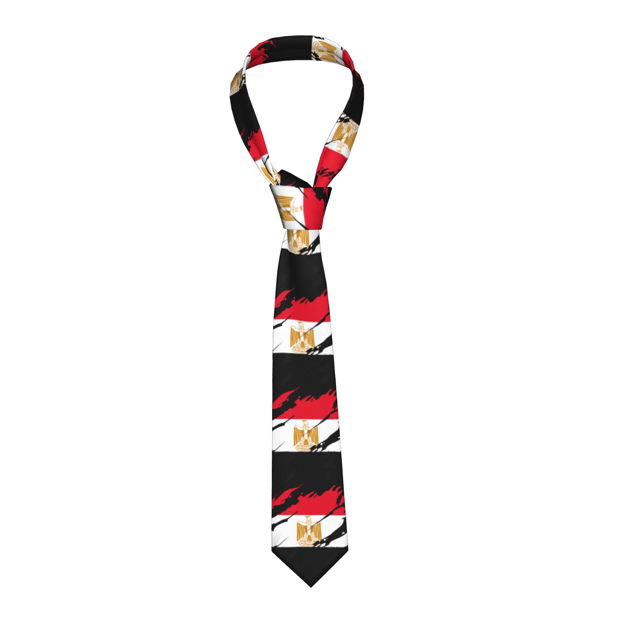 Men Accessories Egypt - เนคไทลายธงชาติอียิปต์ ผ้าไหม สำหรับผู้ชายและผู้หญิง เนคไทผ้าไหมแบบกว้าง สำหรับผู้ชาย เครื่องประดับเสื้อเชิ้ต