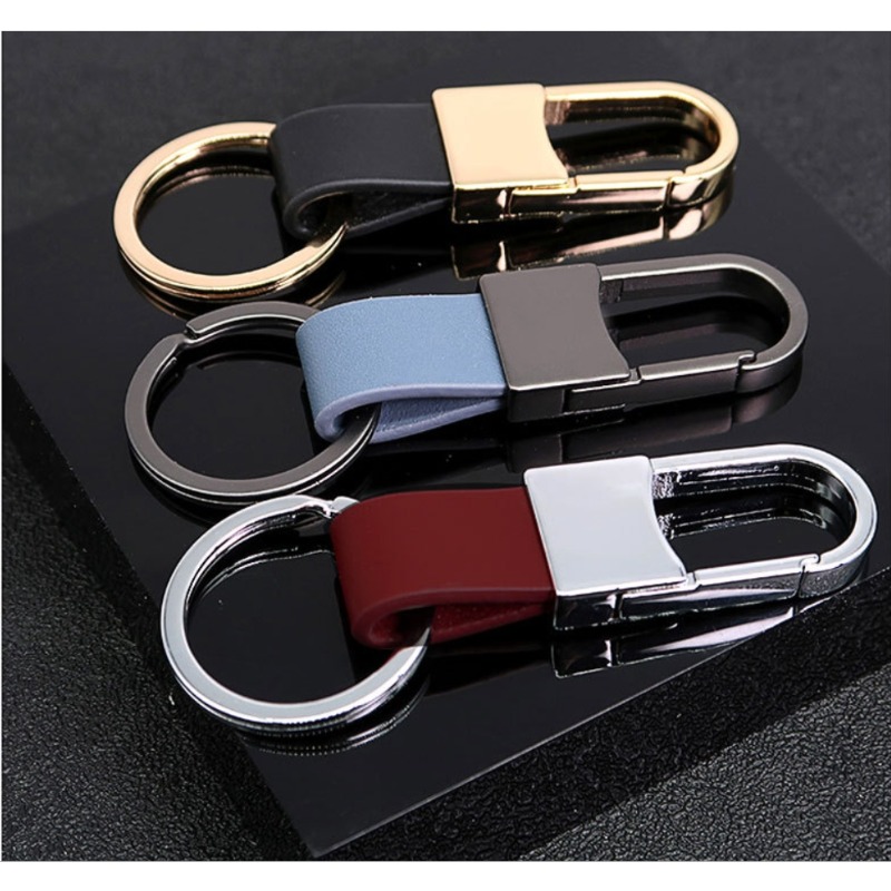 แฟชั่นพวงกุญแจหนังโลโก้ที่กําห - Men Accessories Logo บทวิจารณ์และราคา