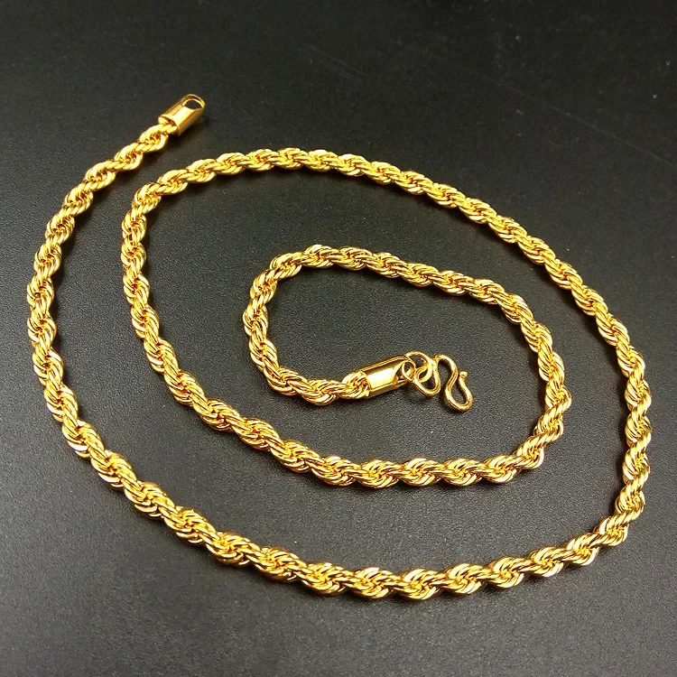 ผู้ชาย AU999 24K สร้อยคอทองคํา - Men Accessories Look บทวิจารณ์และราคา