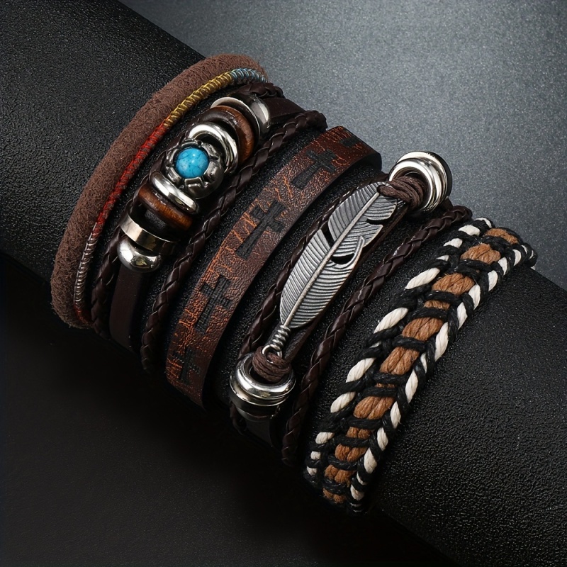 Miss JQ 6 ชิ้น/เซ็ต Vintage PU - Men Accessories Look บทวิจารณ์และราคา