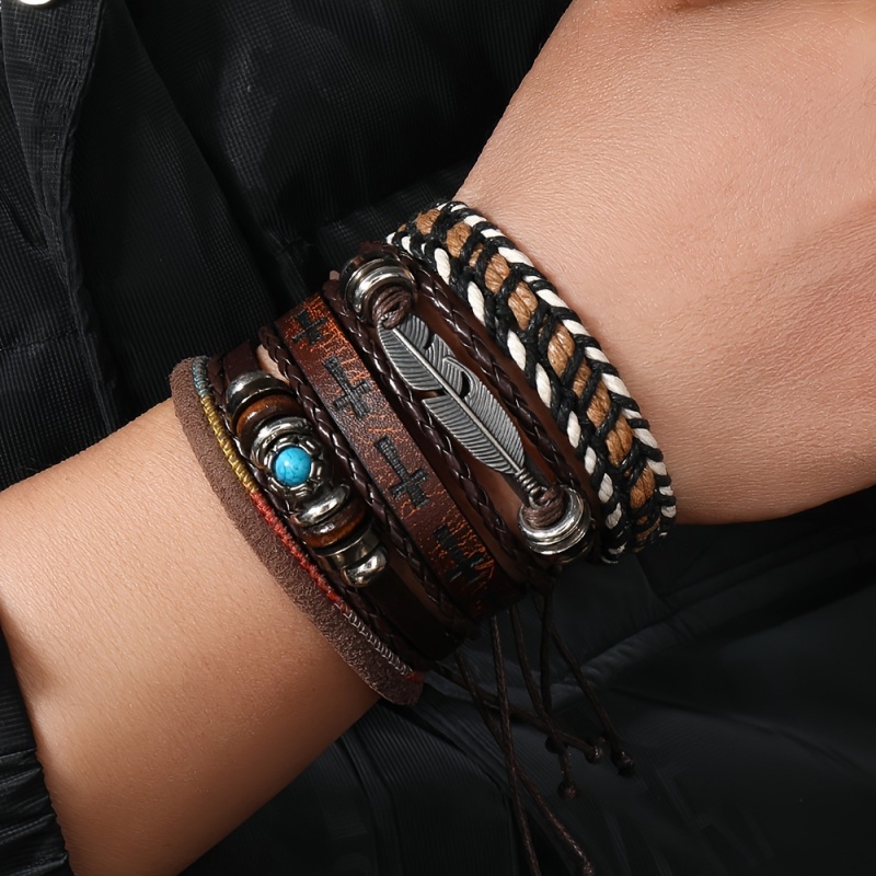 Miss JQ 6 ชิ้น/เซ็ต Vintage PU - Men Accessories Look บทวิจารณ์และราคา