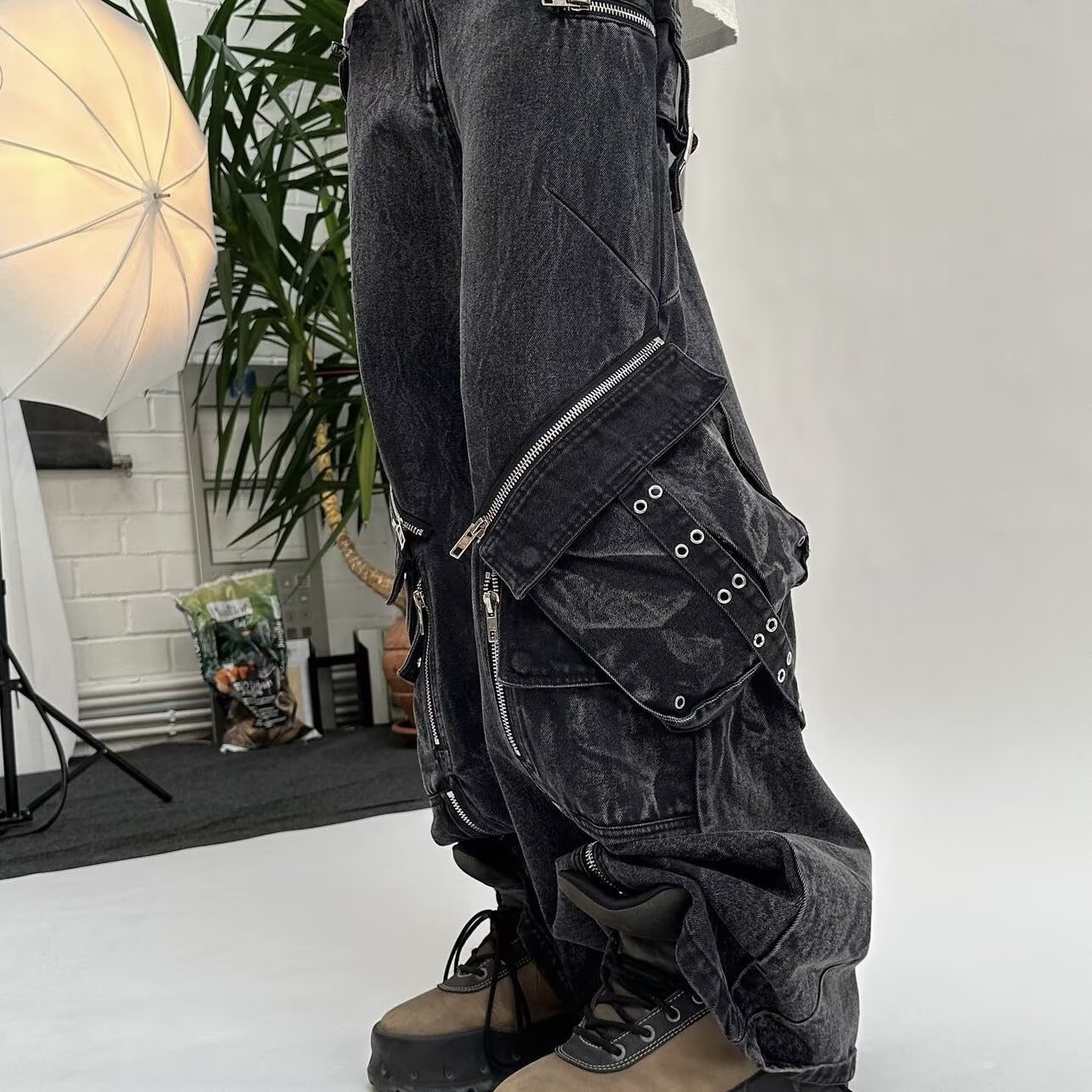 กางเกงยีนส์สีดำสไตล์ Y2K โกธิค - Men'S Accessories For Jeans บทวิจารณ์และราคา