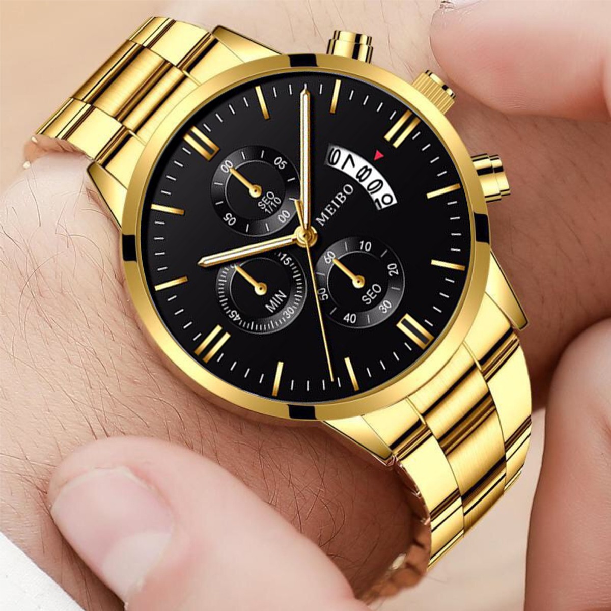 4 ชิ้น/ชุด นาฬิกาคู่รักแฟชั่น  - Men Accessories Elegant บทวิจารณ์และราคา