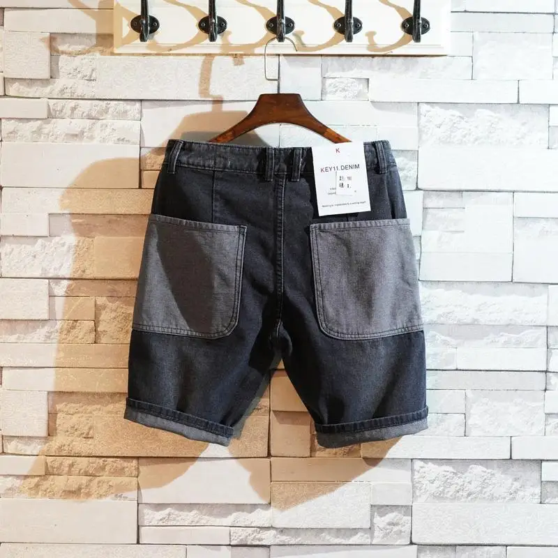 หลวมตรงกางเกงยีนส์สั้นกางเกงสํ - Men'S Accessories For Jeans บทวิจารณ์และราคา