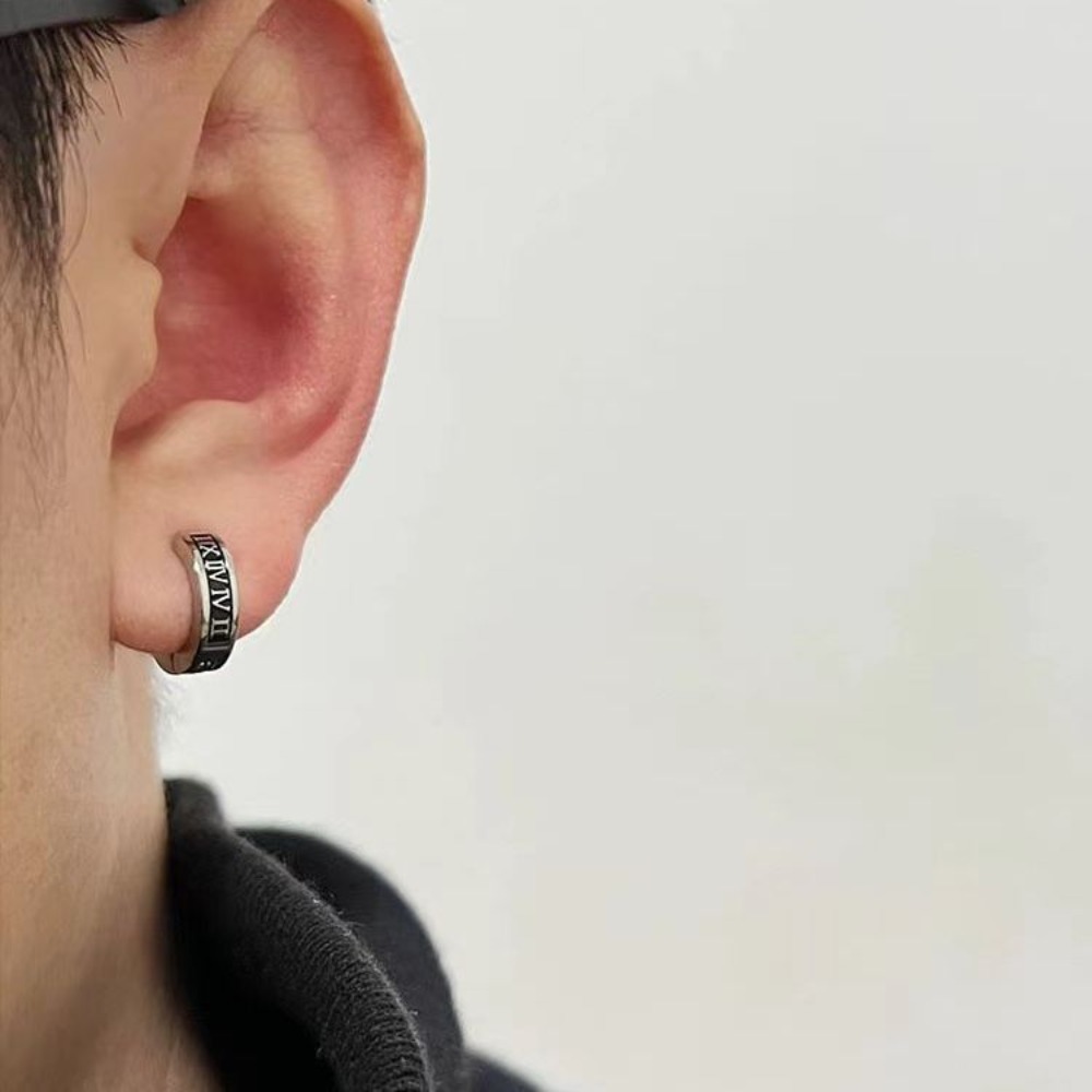 ต่างหูแบบหนีบตัวเลขโรมันสไตล์เ - Men Accessories Look บทวิจารณ์และราคา
