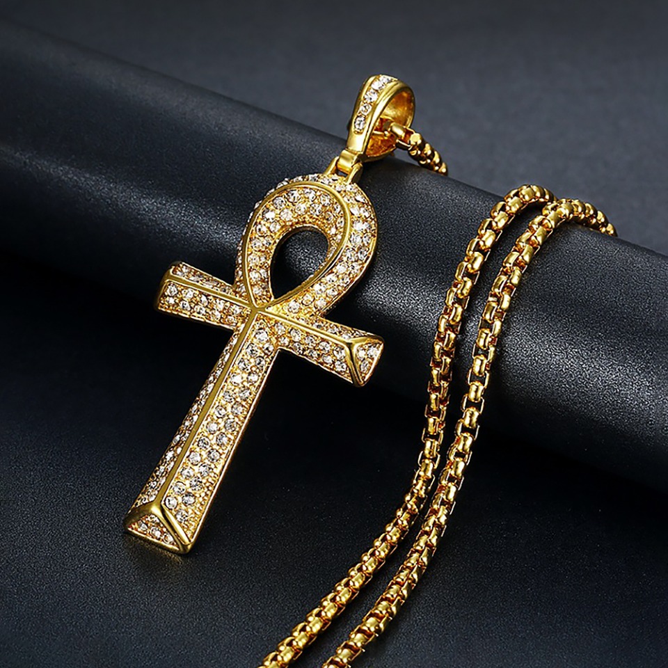 สร้อยคอจี้รูปอังค์สไตล์โกธิควิ - Men Accessories Egypt บทวิจารณ์และราคา