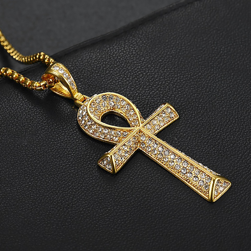 สร้อยคอจี้รูปอังค์สไตล์โกธิควิ - Men Accessories Egypt บทวิจารณ์และราคา