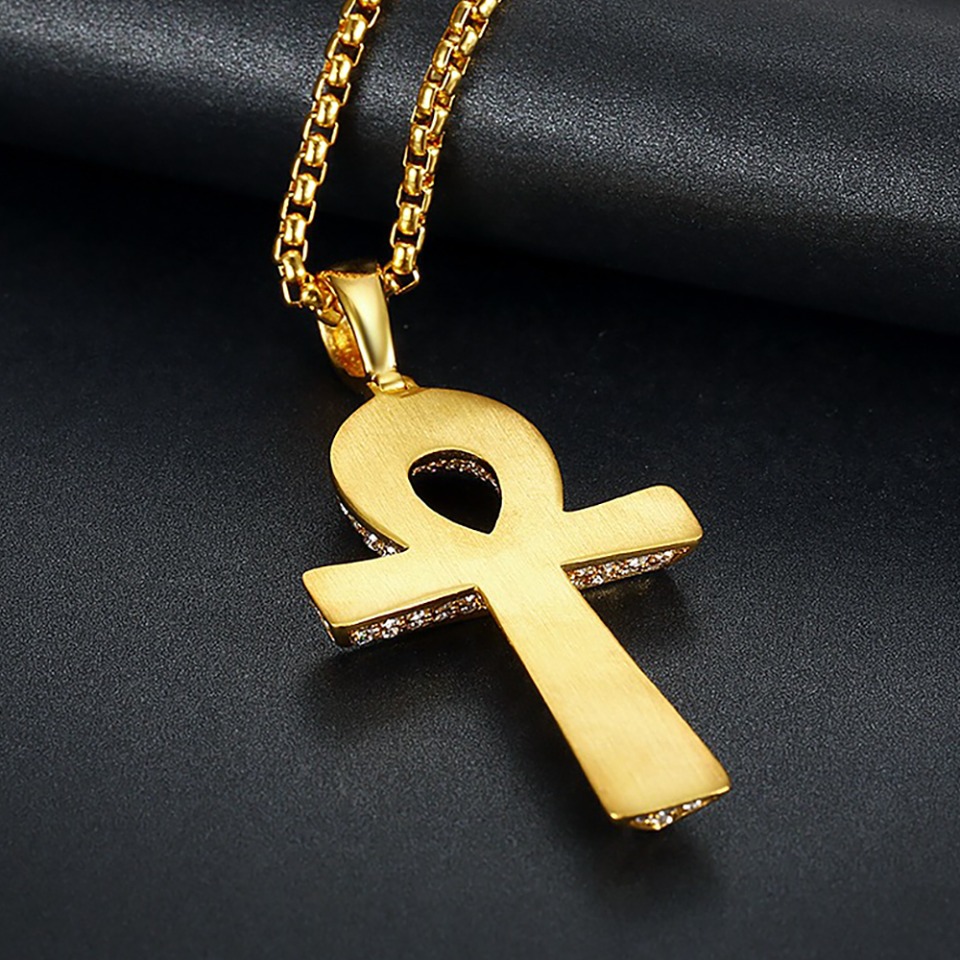 สร้อยคอจี้รูปอังค์สไตล์โกธิควิ - Men Accessories Egypt บทวิจารณ์และราคา