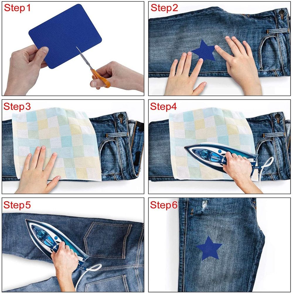 กางเกงยีนส์เหล็กบนแพทช์ซ่อมกาง - Men'S Accessories For Jeans บทวิจารณ์และราคา