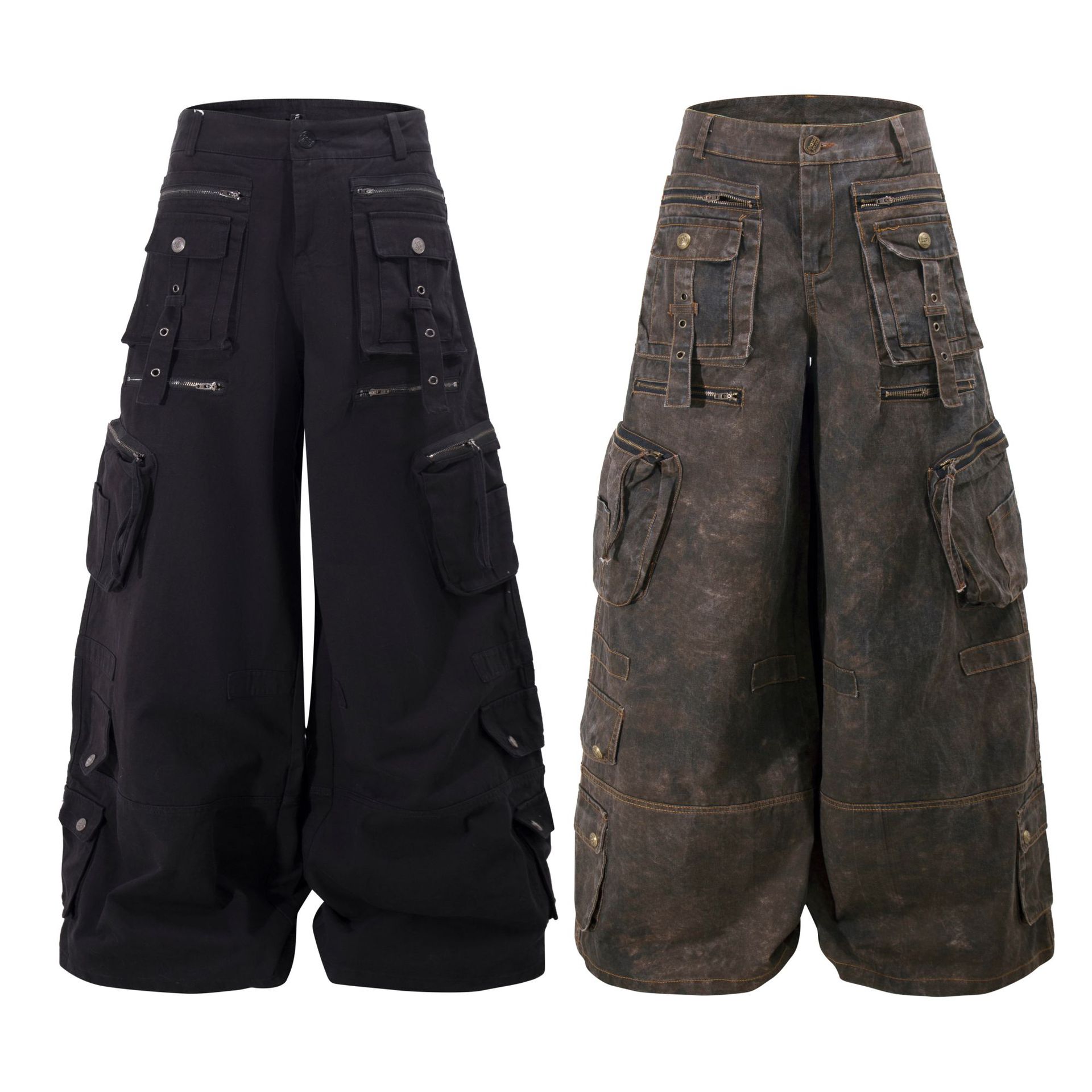 กางเกงคาร์โก้ทรงขากว้างสไตล์กร - Men'S Accessories For Jeans บทวิจารณ์และราคา