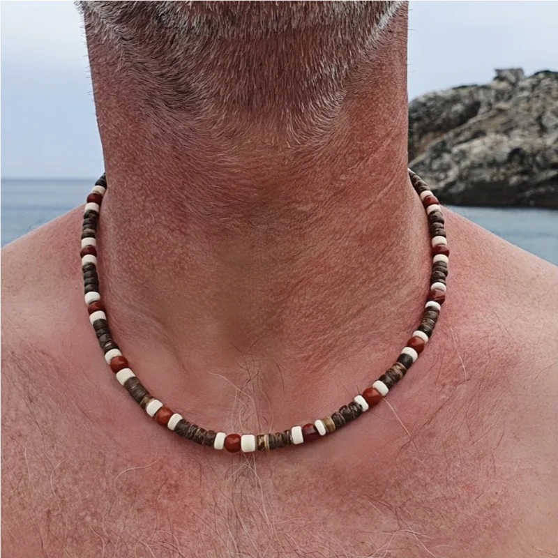 สร้อยคอไม้สไตล์โบฮีเมียนสำหรับ - Men'S Vacation Accessories บทวิจารณ์และราคา