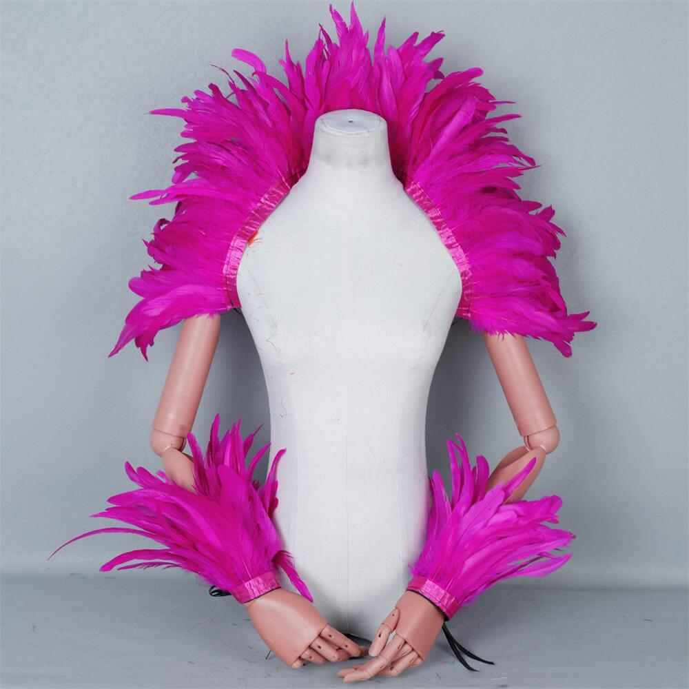 Elegant Red Feathersผ้าคลุมไหล - Men Accessories Elegant บทวิจารณ์และราคา