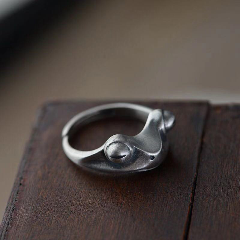 แหวนรูปกบแนวเรโทรสำหรับผู้ชายเ - Men Accessories Drawing บทวิจารณ์และราคา