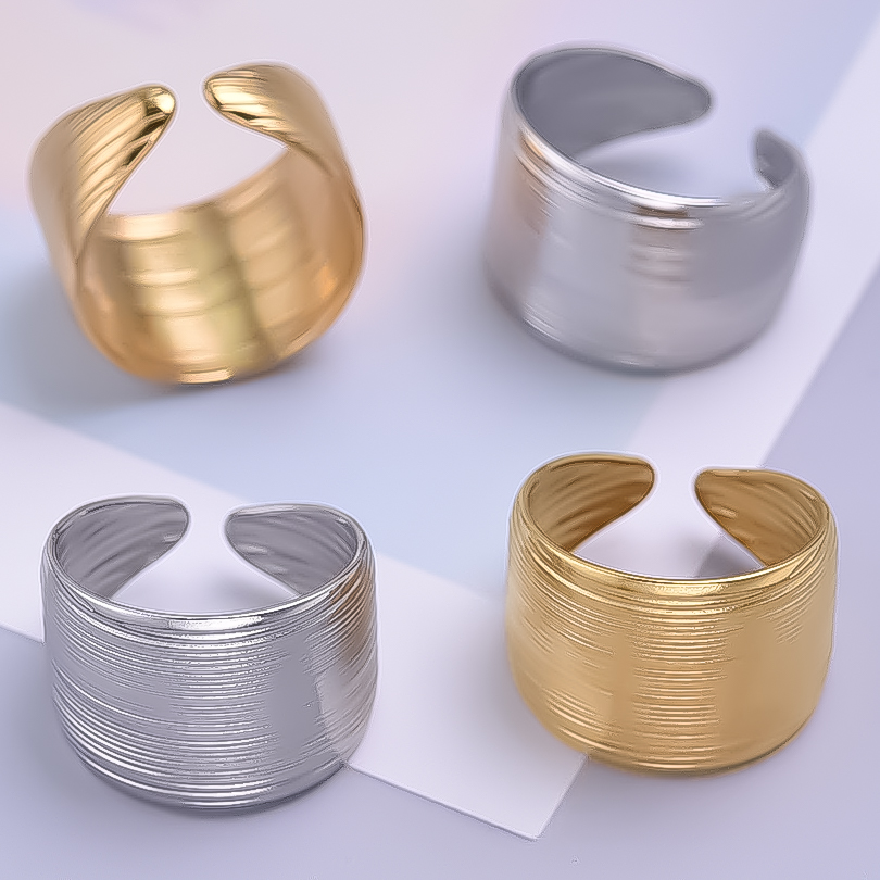 แฟชั่นเกาหลีแหวนกว้างเปิดสแตนเ - Men Accessories Drawing บทวิจารณ์และราคา